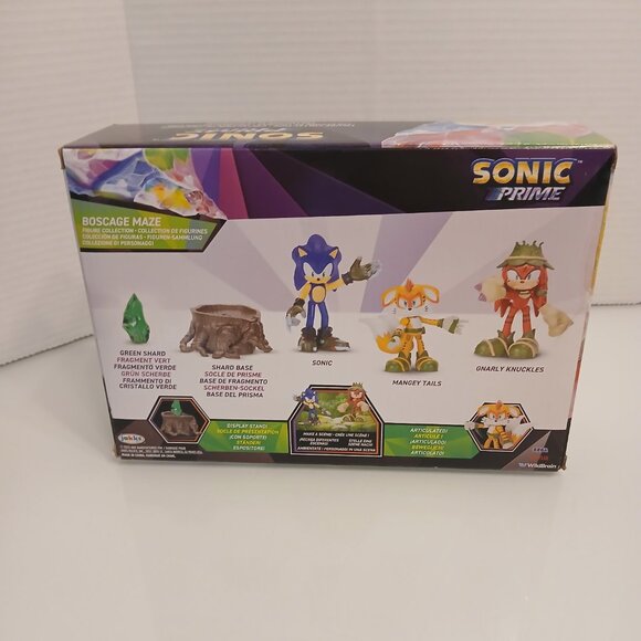 Sonic Prime Netflix Boscage Maze Tails Knuckles 2.5" Figures Jakks Pacific Sega - Picture 6 of 9